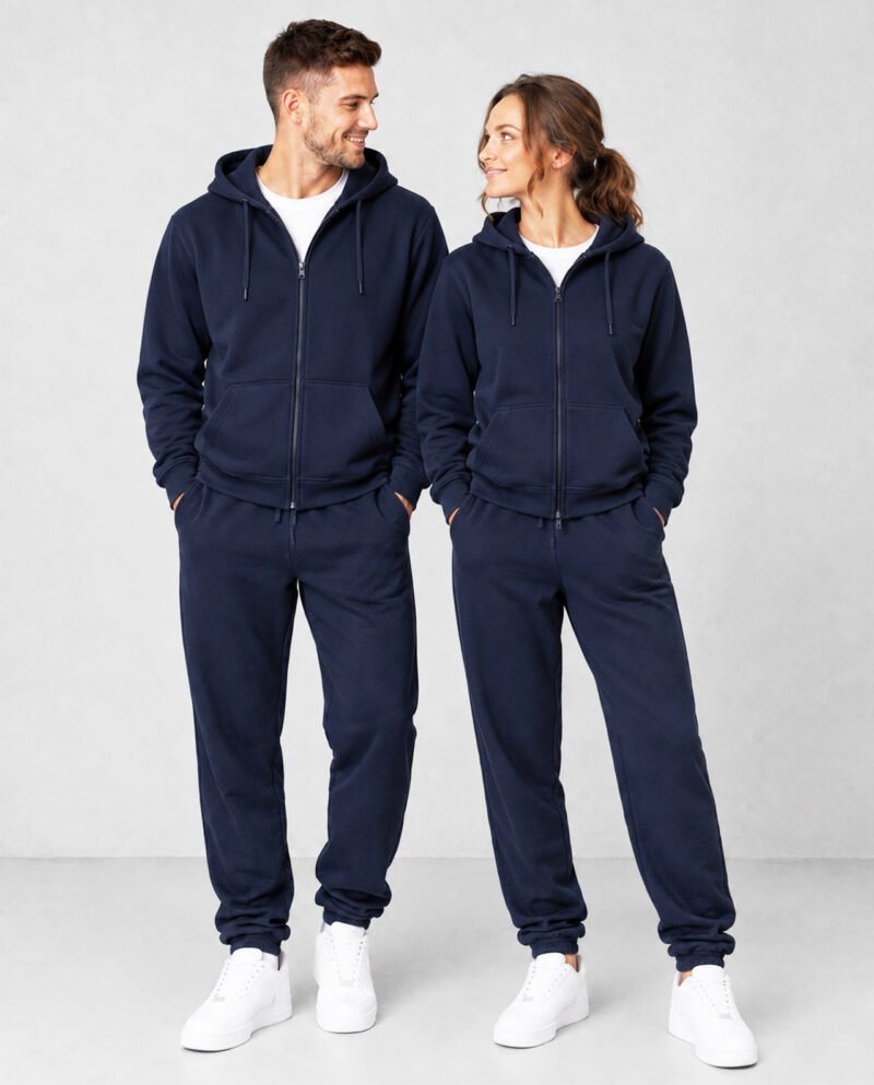 laisvalaikio džemperis su užtrauktuku B&C – unisex, su gobtuvu ir kišenėmis