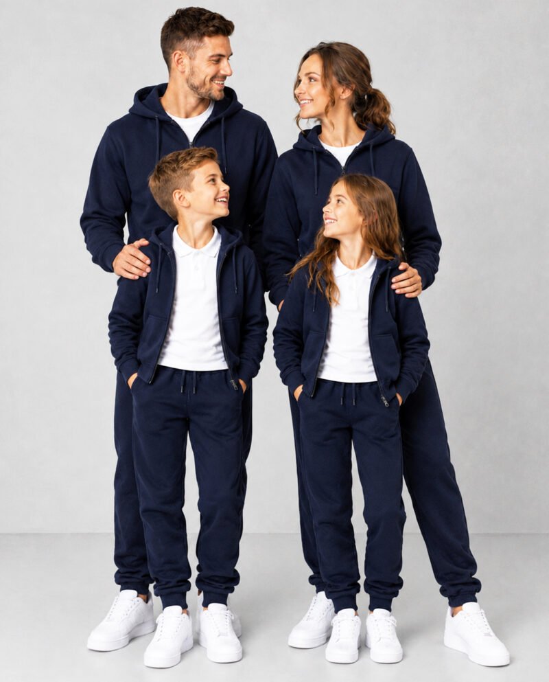 laisvalaikio džemperis su užtrauktuku B&C – unisex, su gobtuvu ir kišenėmis