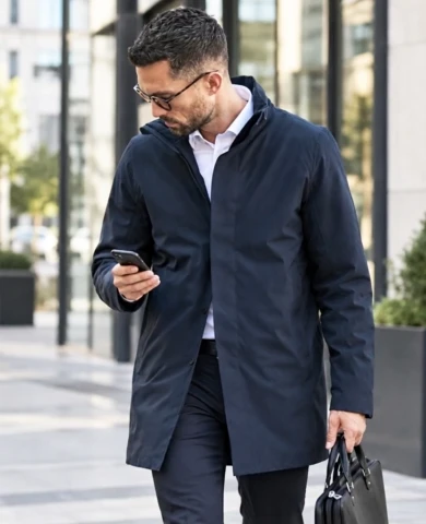 vyriška parka striukė nuo vėjo ir lietaus Tee Jays – ilga, su DuPont™ šiluminiu pamušalu